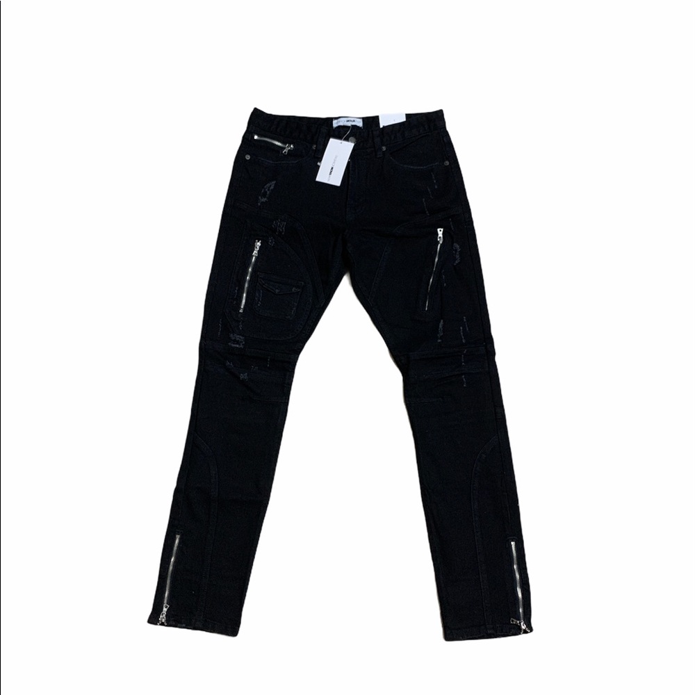 Men- Black zipper jeans